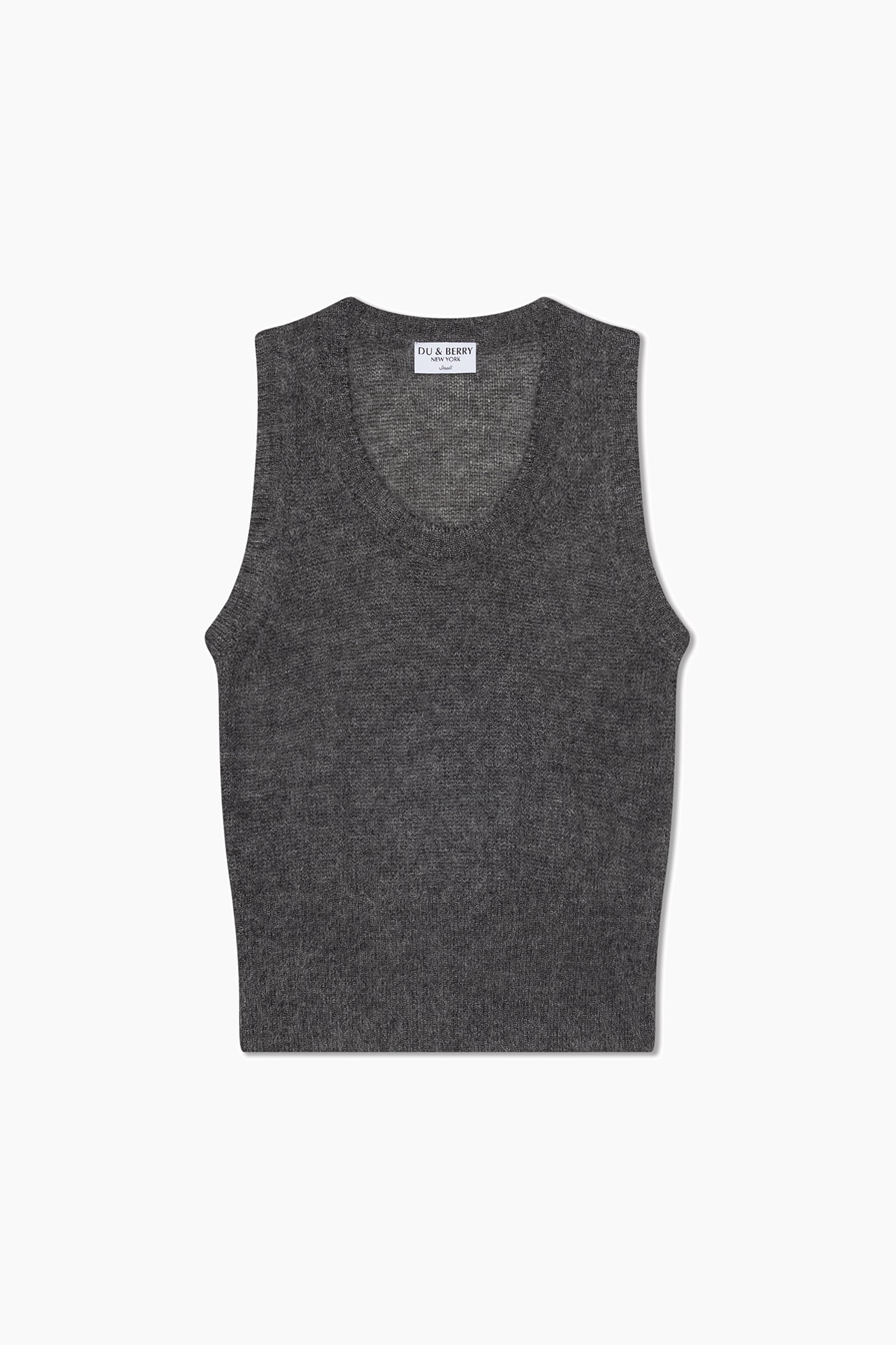 Mohair Vest Top in Black Sesame, Cozy Lightweight Layer | Du