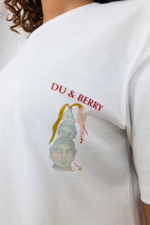 Fire-Child Vase Oversize Cotton T-Shirt - Du & Berry Logo