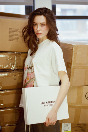 Tea Party Oversized Cotton T-Shirt