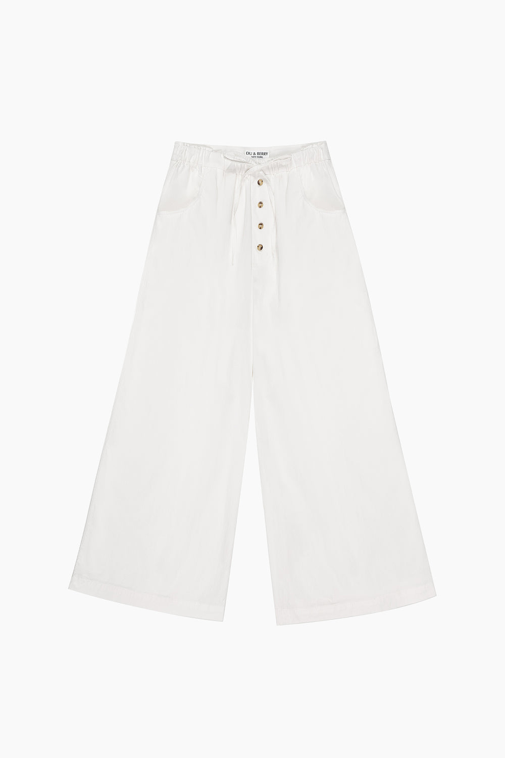 Sway Cotton Palazzo Pants in White - Du & Berry