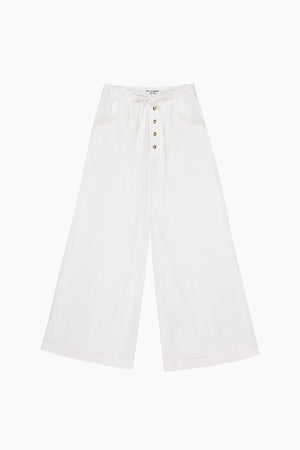 Sway Cotton Palazzo Pants in White - Du & Berry