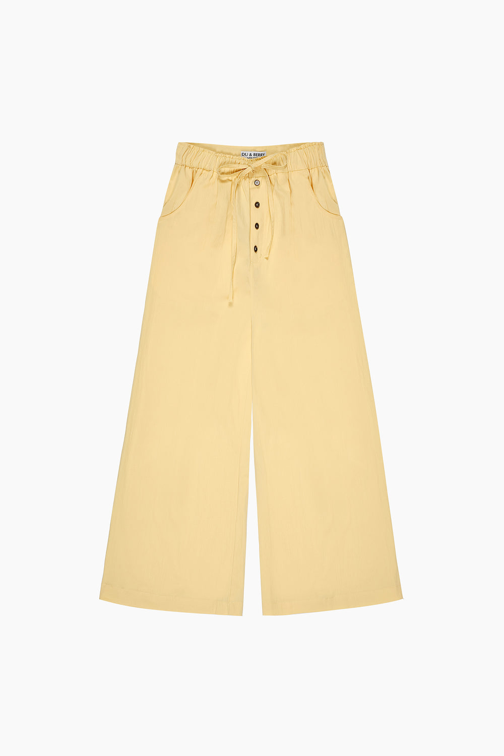 Sway Cotton Palazzo Pants in Butter Yellow - Du & Berry