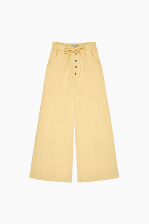 Sway Cotton Palazzo Pants in Butter Yellow - Du & Berry