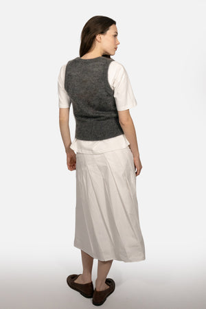 Mohair Vest Top - Black Sesame