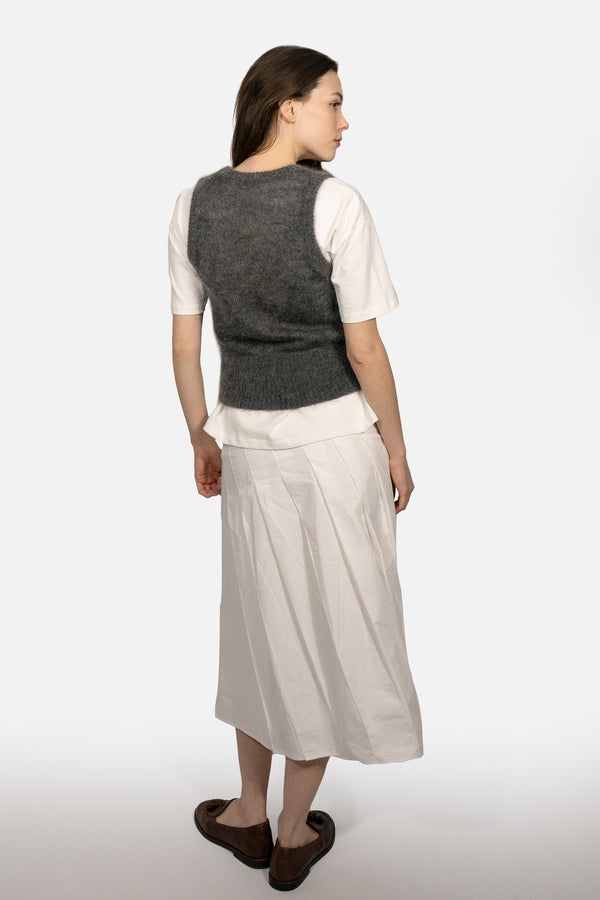 Mohair Vest Top - Black Sesame