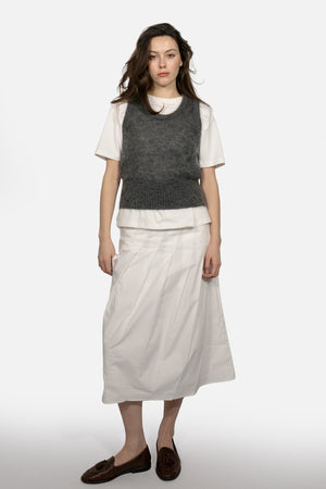 Mohair Vest Top - Black Sesame