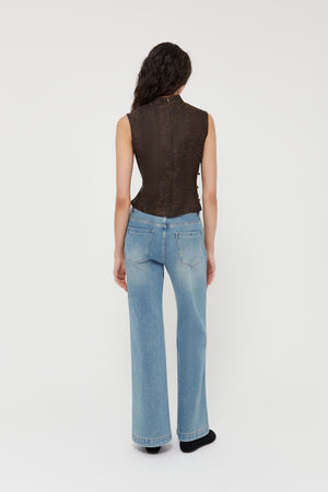 Jacquard Silk Vest - Du & Berry