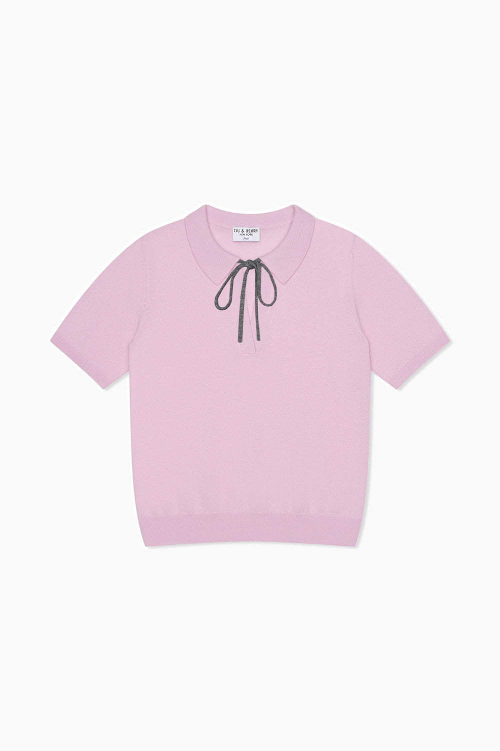 Cashmere and Wool Polo T-Shirt - Very Berry