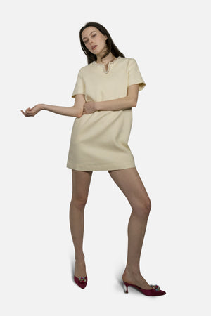 Ayla Hand Beaded Split-Neck Dress