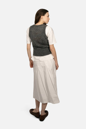 Mohair Vest Top - Black Sesame