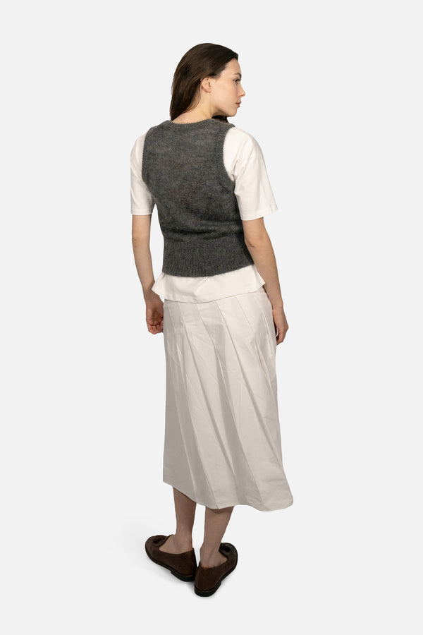 Mohair Vest Top - Black Sesame