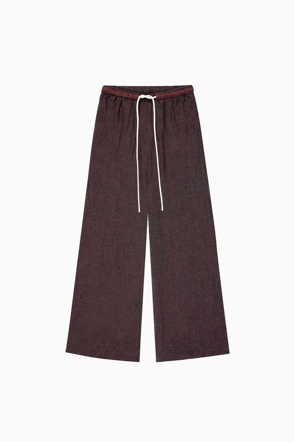 Sojourn Linen Wide Leg Pants in Chocolate - Du & Berry