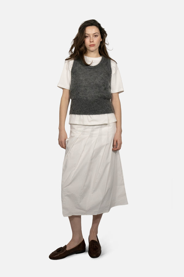 Mohair Vest Top - Black Sesame