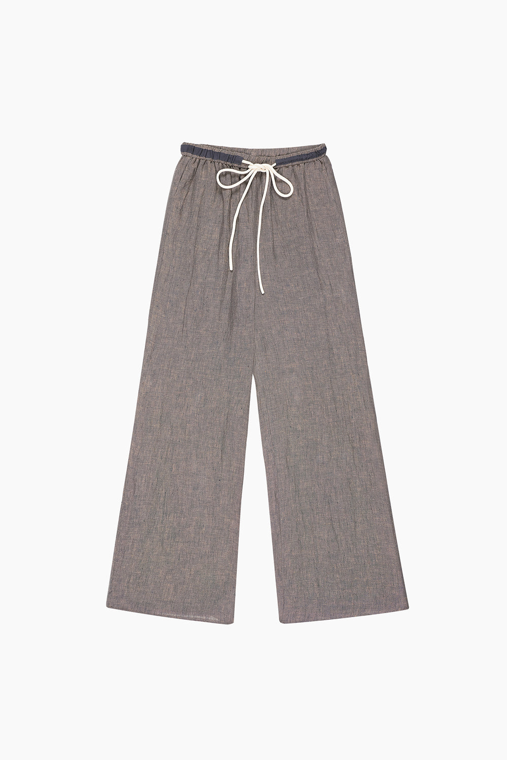 Sojourn Linen Wide Leg Pants in Silver Sage - Du & Berry