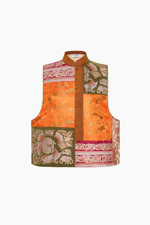 Embroidery Mulberry Silk Vest - Du & Berry