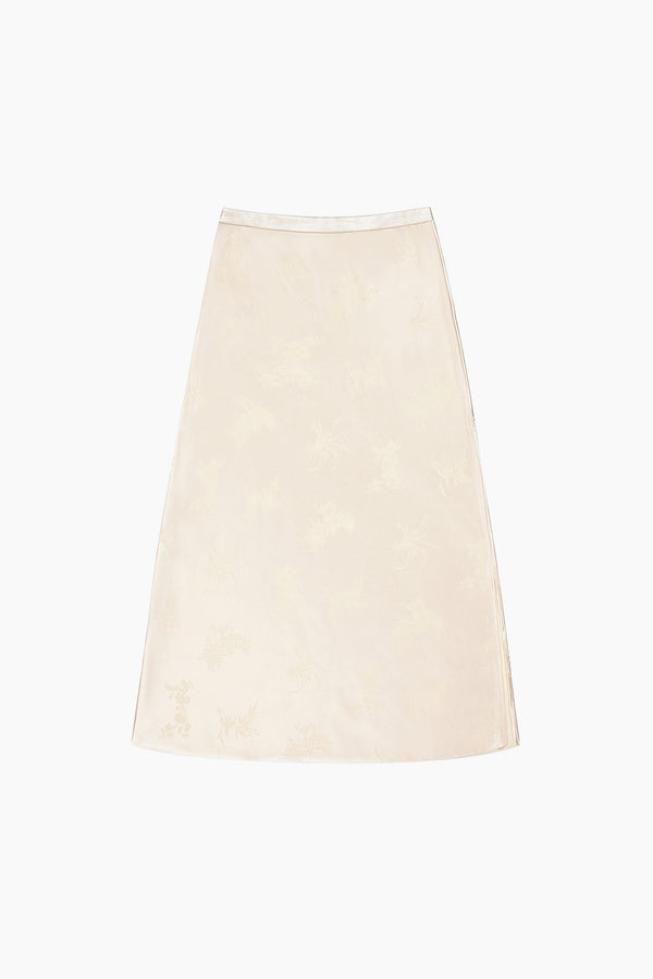 Four Noble Jacquard Skirt in Beige - Du & Berry