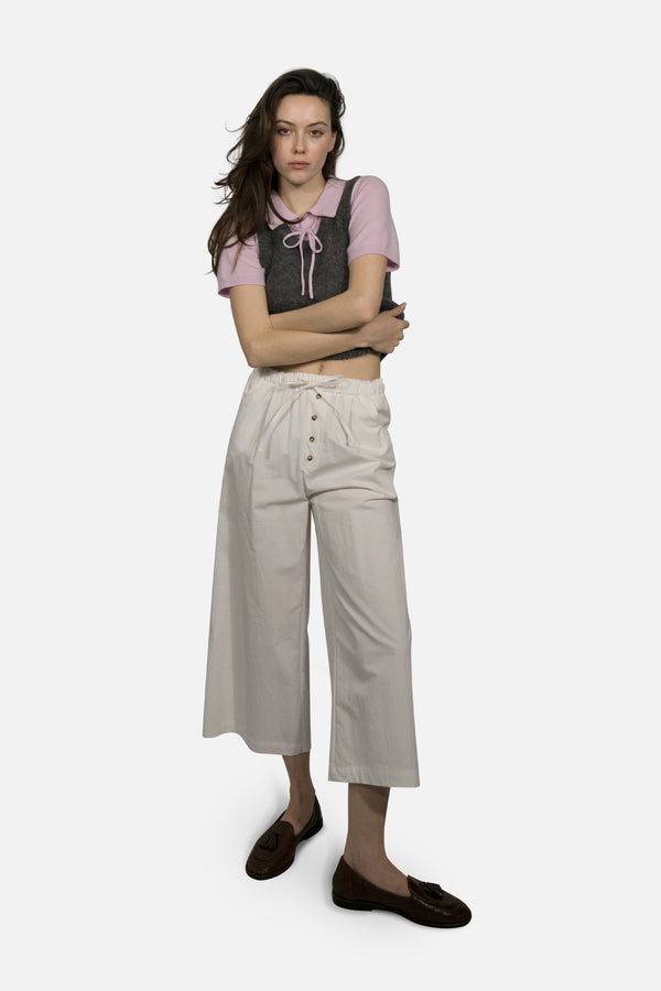 Sway Cotton Palazzo Pants in White