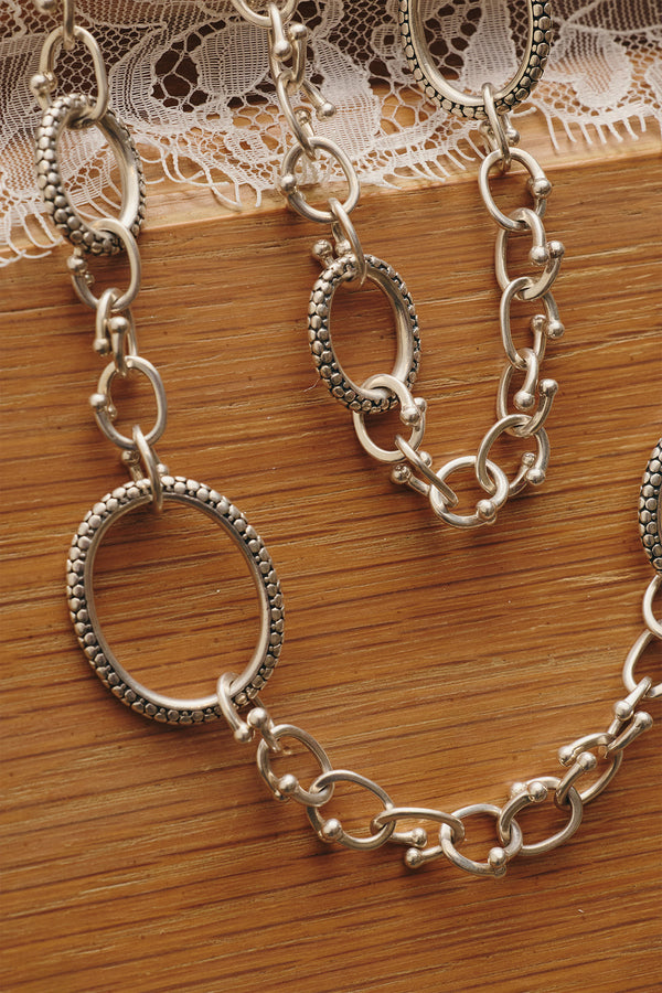 Vintage Sterling Silver Link Necklace - Du & Berry