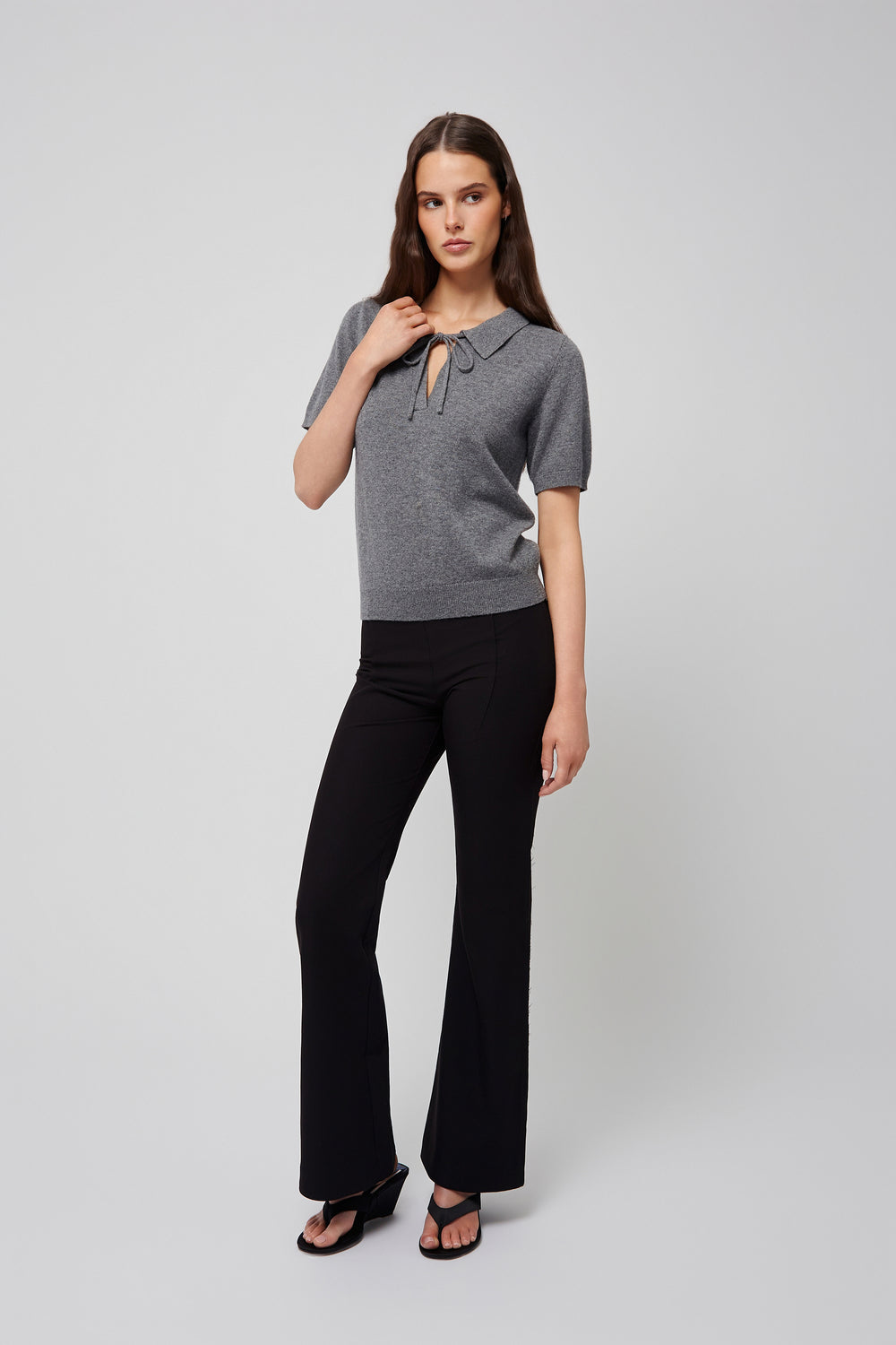 Cashmere and Wool Polo T-Shirt - Du & Berry