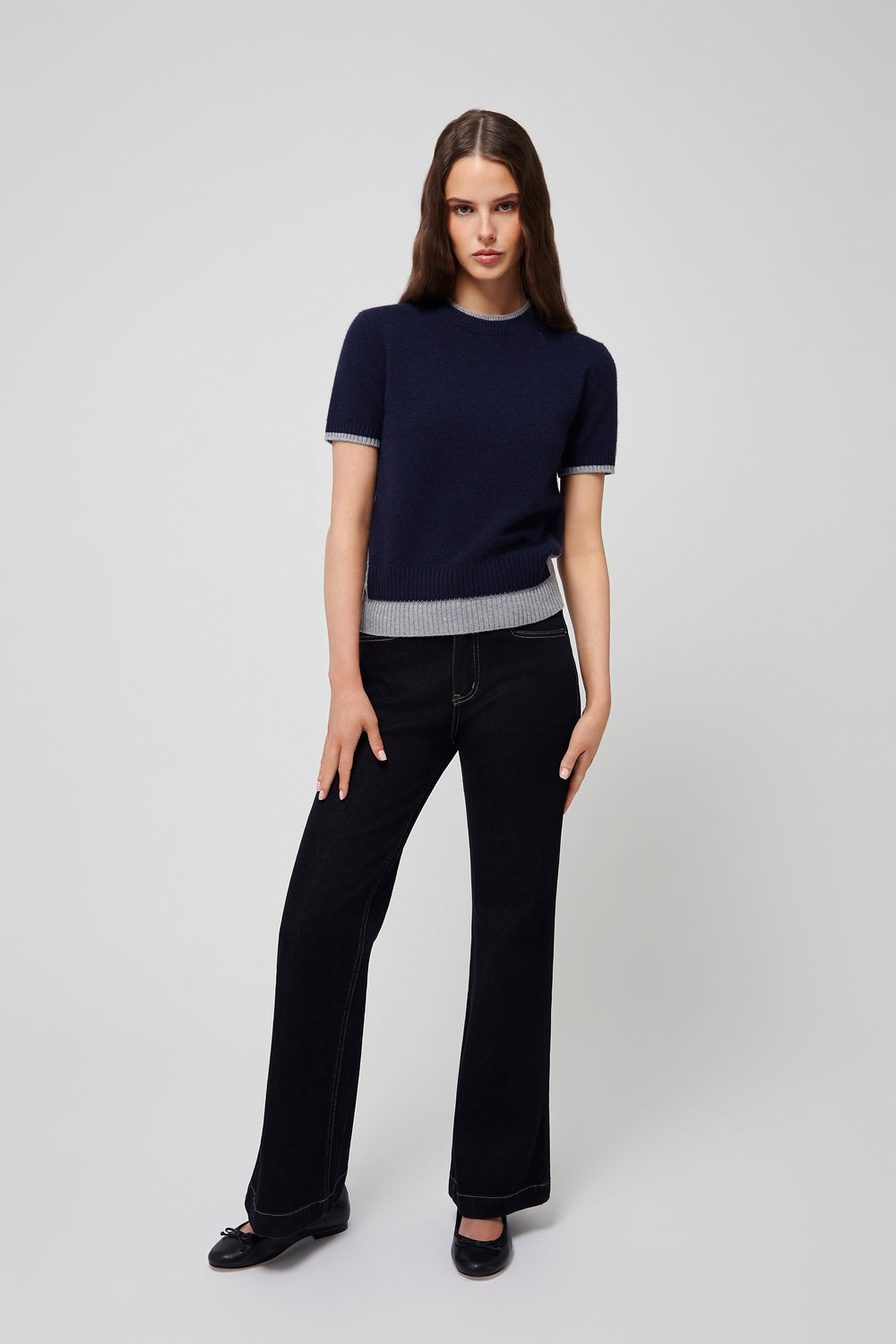 Cashmere & Wool Sweater - Blueberry Indigo - Du & Berry