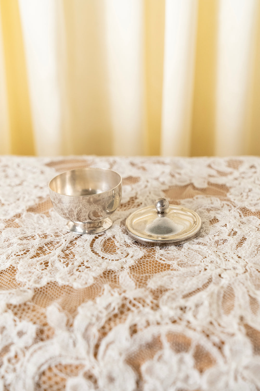 Vintage Sterling Silver Lidded Trinket Box Marked WEB