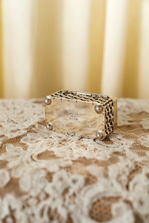 Vintage Handcrafted 925 Basket Weave Box