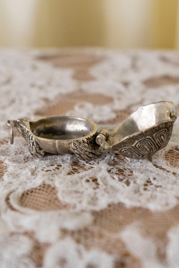 Vintage 925 Turtle Charm Box with Loop