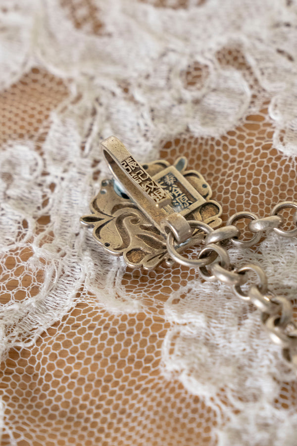 Vintage Chinese Filigree Silver Perfume Pendant