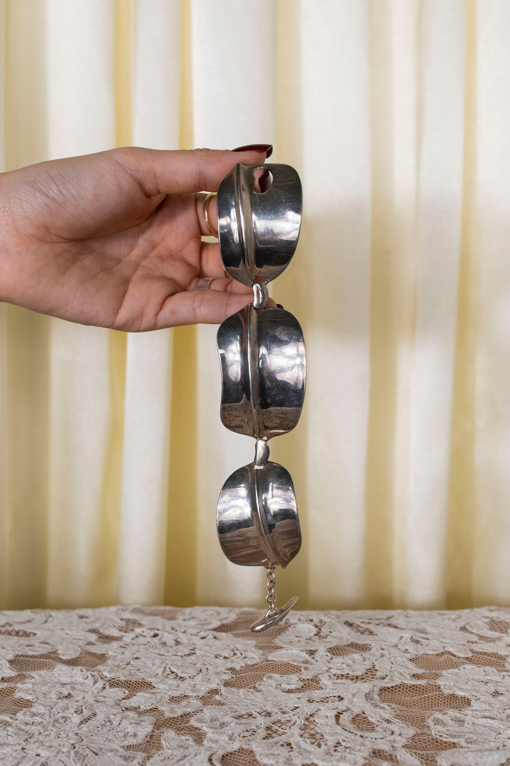 Vintage Folded-Form Sterling Bracelet