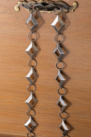 Vintage Sterling Silver Geometric Belt