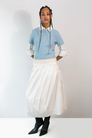 Cashmere and Wool Sweater - Sky Sorbet