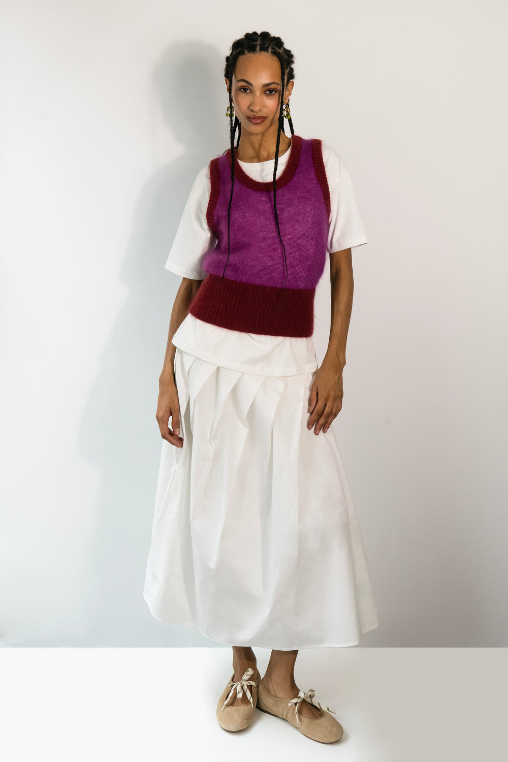 Mohair Vest Top - Berry Glaze - Du & Berry