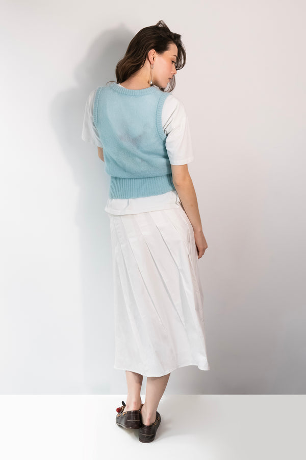 Mohair Vest Top - Coconut Cloud