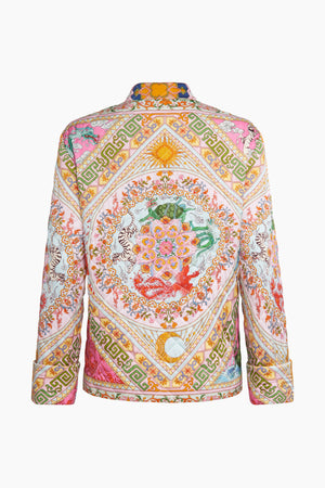 Four Divine Creatures Quilted Jacket