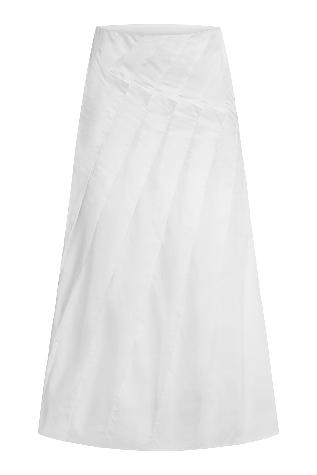 Du & Berry Cotton Poplin Midi Skirt on white background