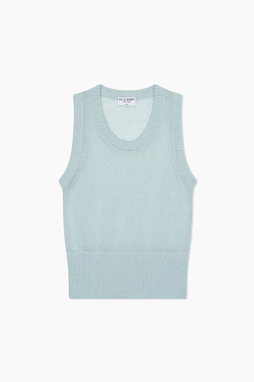 Mohair Vest Top - Coconut Cloud