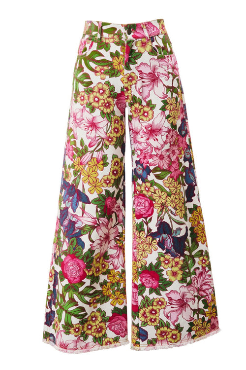 Floral Symphony Wide Leg Jeans - Du & Berry