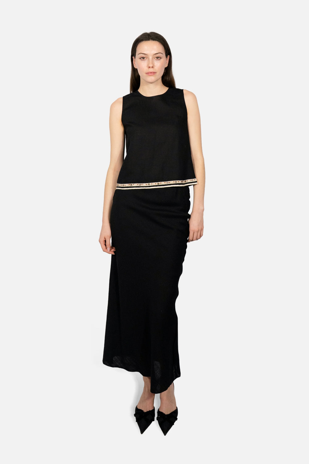 Boho Linen Top & Skirt Set - Du & Berry