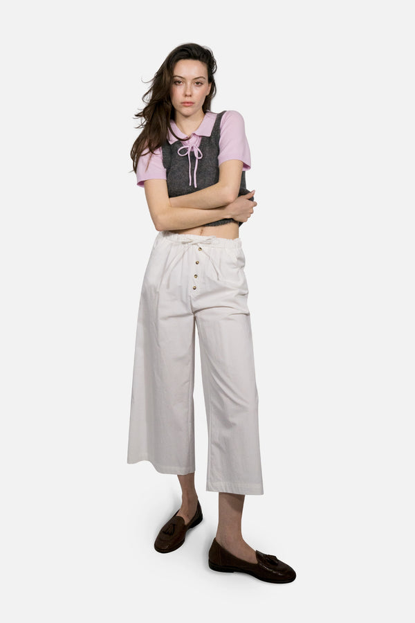 Sway Cotton Palazzo Pants in White