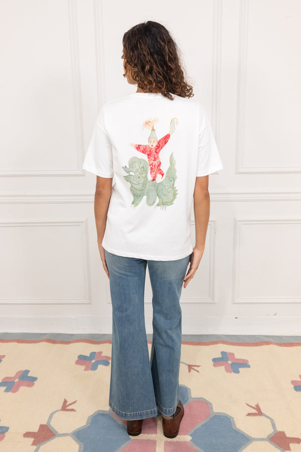 Fire-Child Vase Oversize Cotton T-Shirt - Du & Berry 