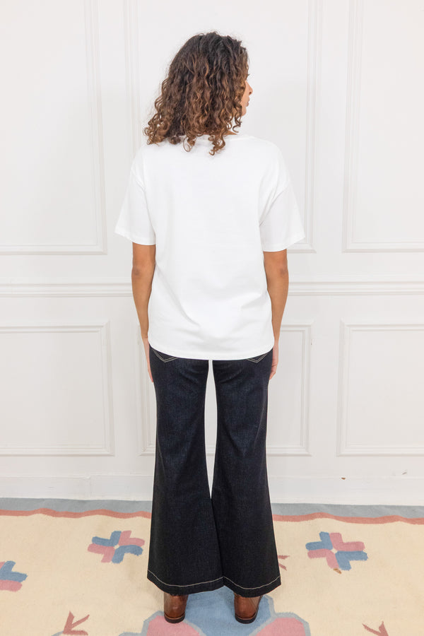Tea Party Oversized Cotton T-Shirt - Du & Berry