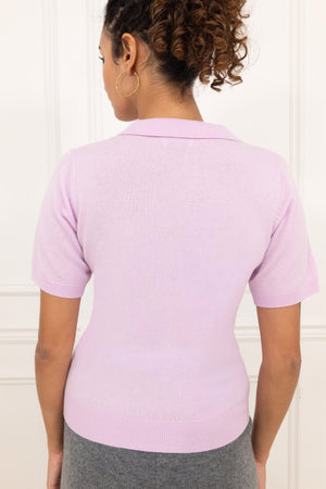 Cashmere and Wool Polo T-Shirt back