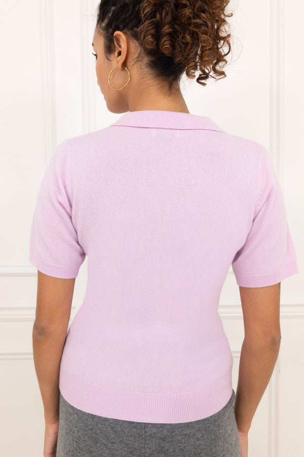 Cashmere and Wool Polo T-Shirt back