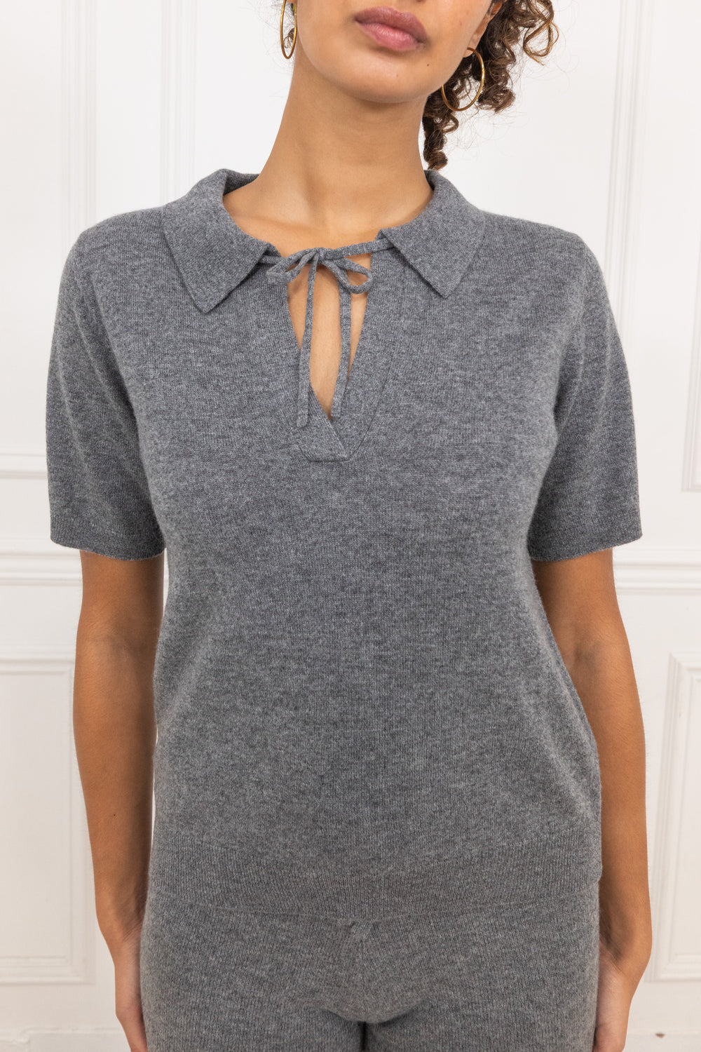 Du & Berry Cashmere and Wool Polo T-Shirt