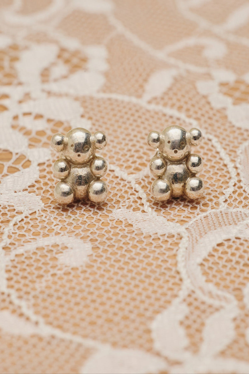 Sterling Silver Teddy Bear Earrings - Du & Berry