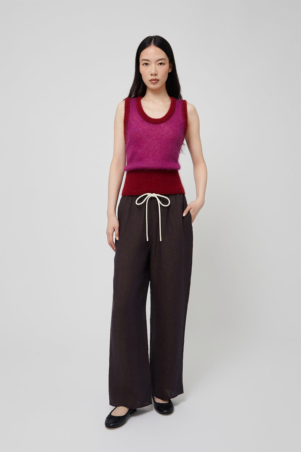 Sojourn Linen Wide Leg Pants in Chocolate - Du & Berry