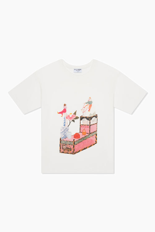 Tea Party Oversized Cotton T-Shirt - Du & Berry