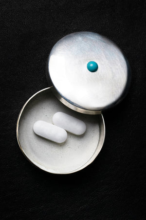 Turquoise Cabochon Pill Box - Du & Berry