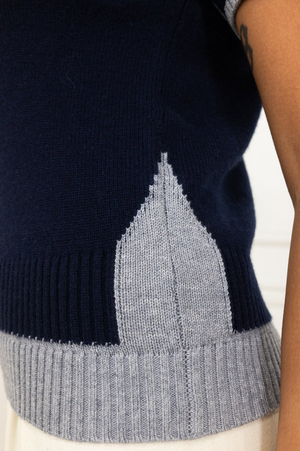 Cashmere & Wool Sweater - Blueberry Indigo - Du & Berry