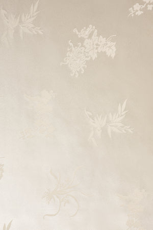 Beige Jacquard Long Skirt fabric with subtle floral patterns by Du and Berry